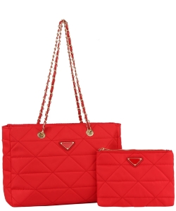 Quilted Nylon 2-in-1 Satchel GLV0166M WATERMELON